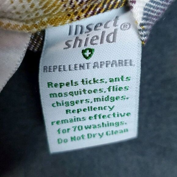 Exofficio Flannel Shirt Men's XL Brown Insect Shield Button Up Outdoor Camp - Picture 9 of 16